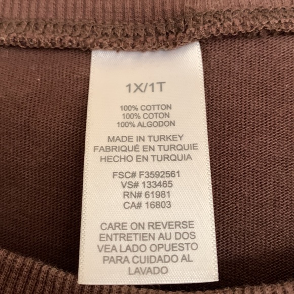 Avon Signature Collection Brown Sleeveless Dress w/Side Button Detail 1X - Picture 3 of 4